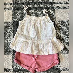 Oshkosh B’Gosh Infant Peplum Top And Short Set Size 18M